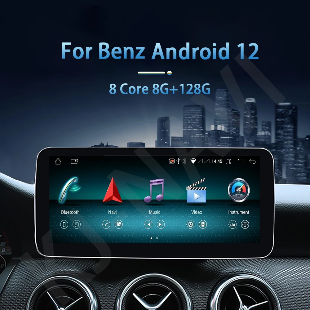 Автомагнитола Carplay 10 25 дюйма Android 12 GPS-навигация для Mercedes Benz GLK Class X204 2008-2015 4G Wi-Fi -