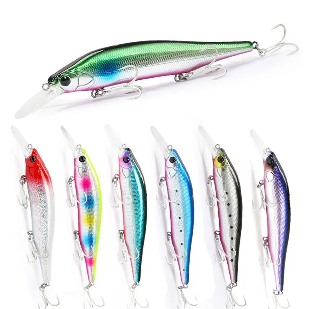 

1PC New Sinking Fishing Lure 11.5CM/16.7g Artificial Bait VIB Minnow 3D Eyes Wobbler Bass Pike Fishing Tackle