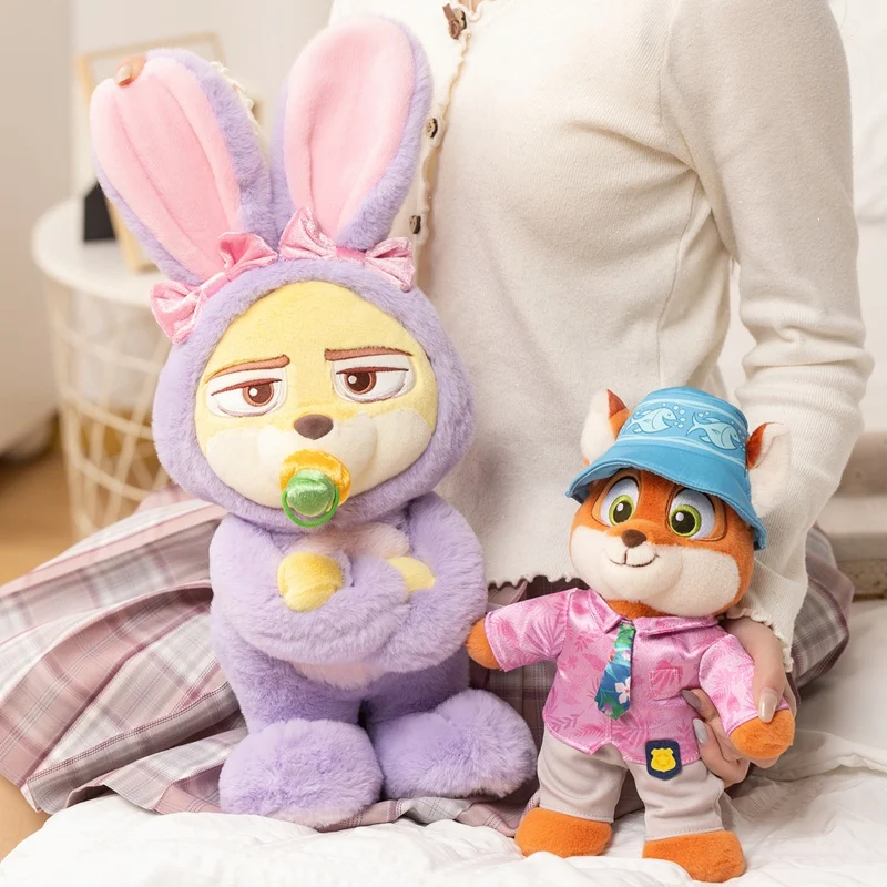 Фото Мягкие игрушки Kawaii Zootopia: Ник Уайлд, Джуди Хоппс, Клоузауэр, Финник, Ниблз, Фзбай — декор для комнаты в стиле аниме, подарок на день рождения для детей №5