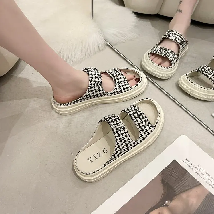 

Шлепанцы женские летние на толстой подошве, сланцы для улицы, туфли Muller, модные домашние тапочки