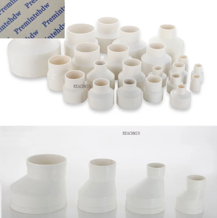 

White DWV Reducing PVC Tube Pipe Fitting Eccentric Off Center Coupling Reducer