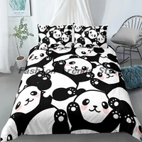 panda printed 23pcs bedding set bamboo duvet cover for adult child bedclothes and pillowcases comforter covers bed sets