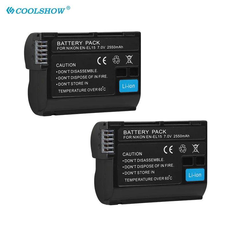 EN-EL15 Battery 2550mah for Nikon DSLR D600 D610 D7000 D7100 D7200 D800 D800E D810 D81 EN EL15 ENEL15 Batteries Charger |