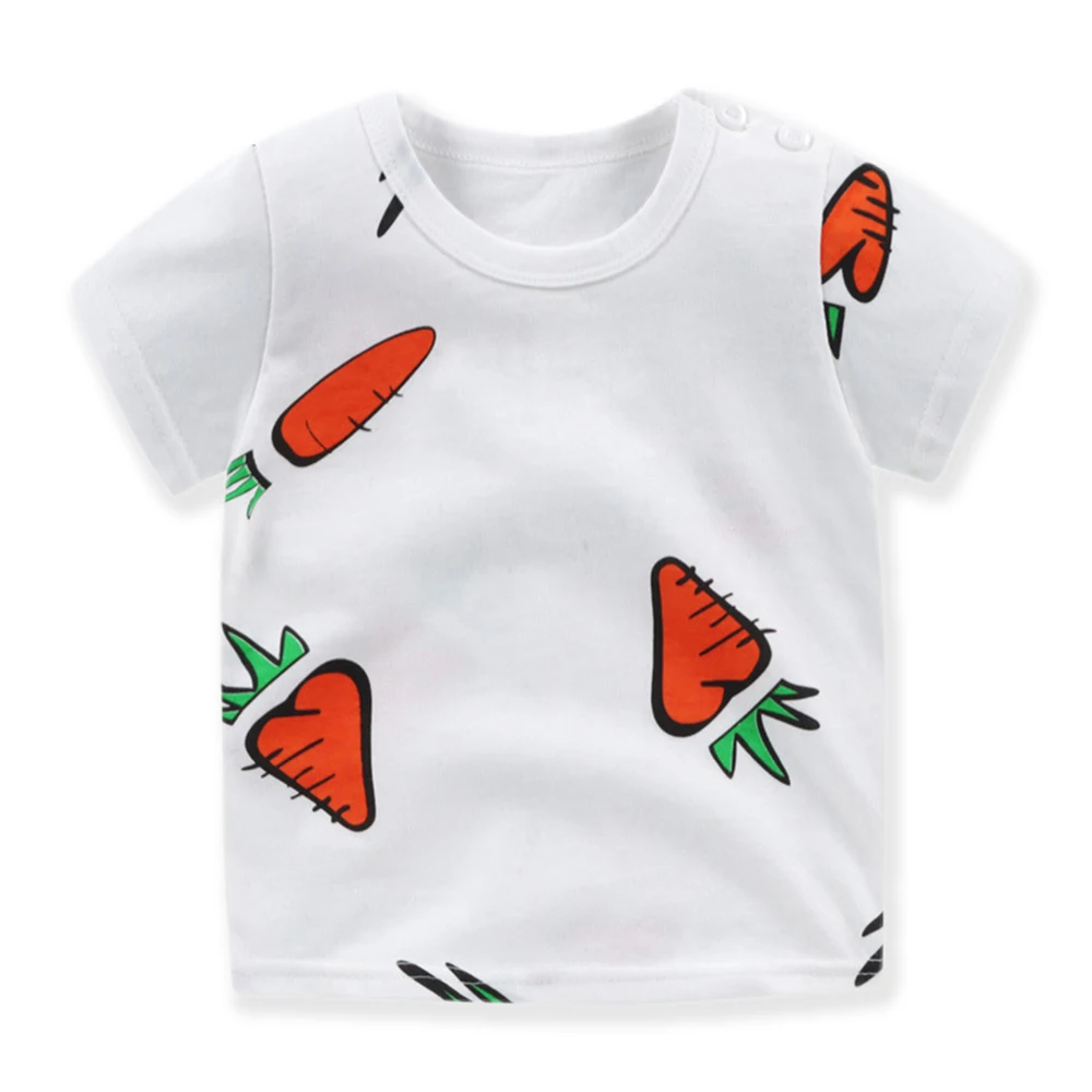 

Children Cartoon Printing Kids Short Sleeve T-Shirt Boys Girls Crew Neck Kawaii Cute T Shirts Summer Loose Tees
