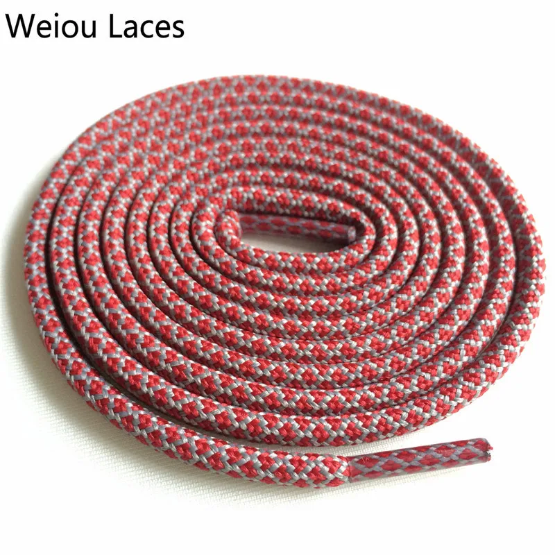 Weiou New Bright Colors Hiking Walking Two Toned Ropes Laces Replacement Shoe Lace Round Rope Shoelaces For Basketball sneakers