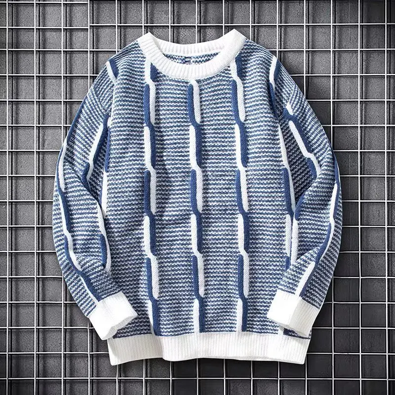 

Pullover round Neck Long Sleeves Knitwear Casual Winter Trendy Fashionable Man Youth Popularity New Sweater Temperament Lazy