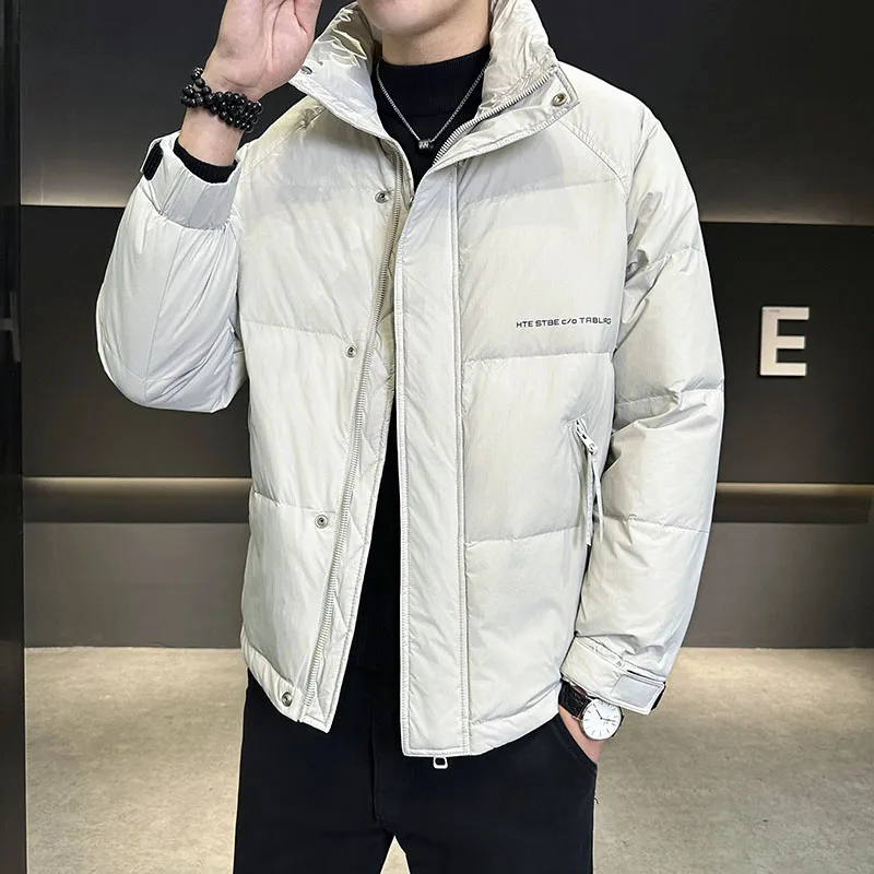 Winter Pu Shuai Men's Lightweight Down jacket 2024 New Fashion Brand Stand Collar White Duck Down High Sense Cold-Proof...