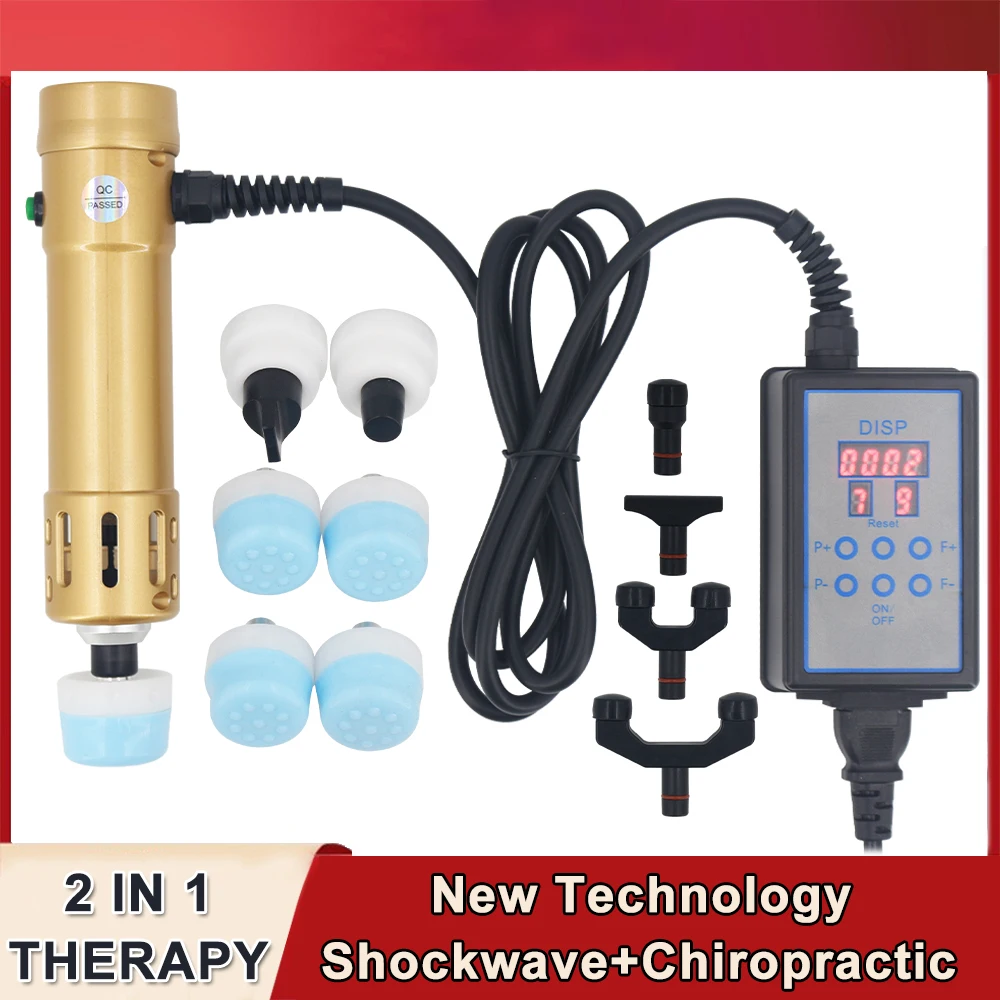 

NEW Shockwave Therapy Machine Pain Reduce Effectively Promote Blood Circulation 2in1 Shock Wave&Chiropractic Body Relax Massager