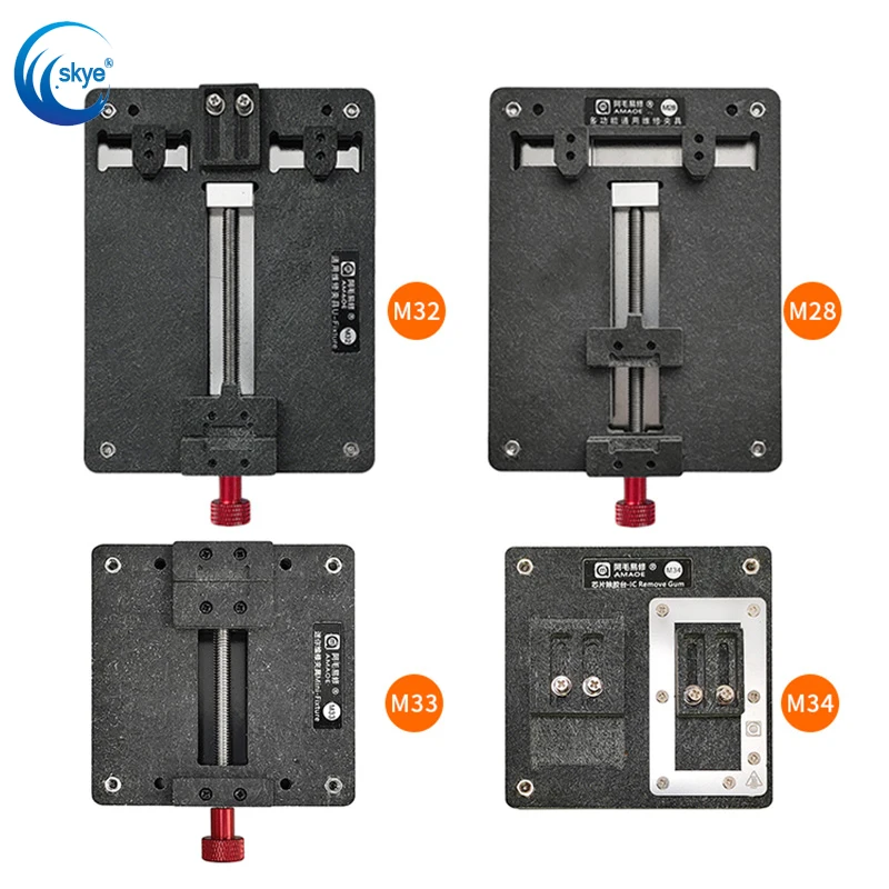 

AMAOE PCB Holder Fixture Circuit Board Soldering Jig M28 M32 M33 M34 Fixture Clip Glue Remove Platform Table Welding Repair Tool