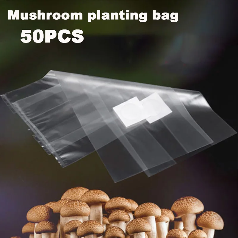 

50 шт., мешок для выращивания грибов, из ПВХ
