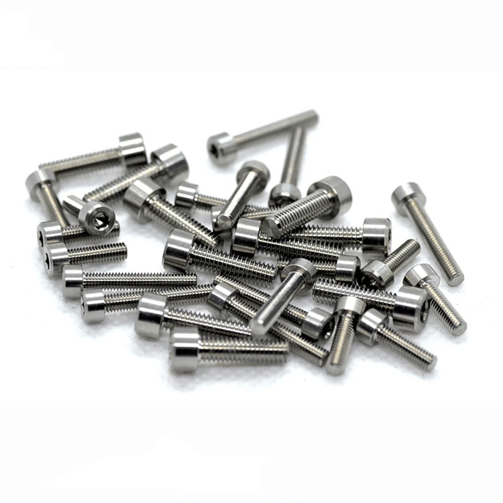 

M2 M2.5 M3 M4 GR5 TC4 Titanium Alloy Cap Head Screw Bolts Hex Socket Length 4mm-40mm for Model Aircraft Car DIY