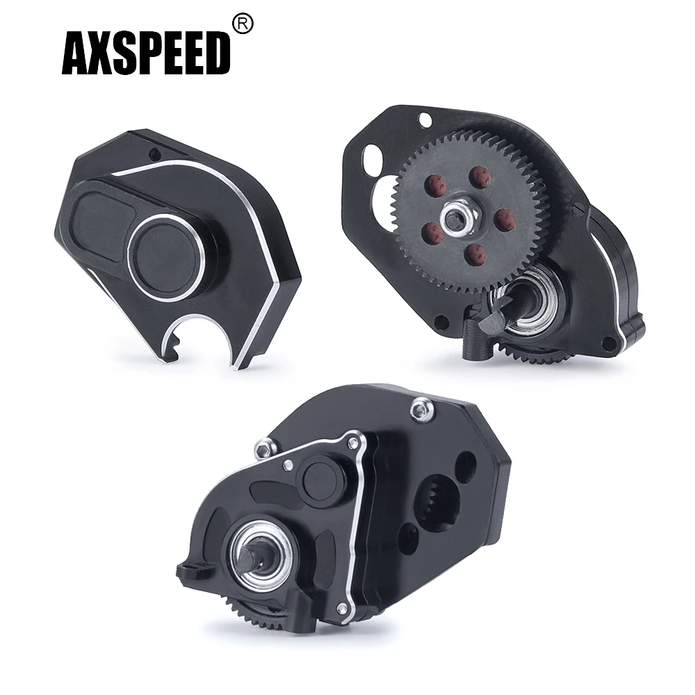 AXSPEED Metal Complete Gearbox Transmission Assembled for Axial SCX24 Deadbolt Gladiator Bronco Wrangler C10 1/24 RC Crawler Car