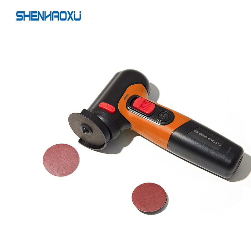 SHENHAOXU Cordless Angle Grinder Mini Sander USB Rechargeable Lithium Battery Polishing Machine Grinding Cutting DIY Power Tools