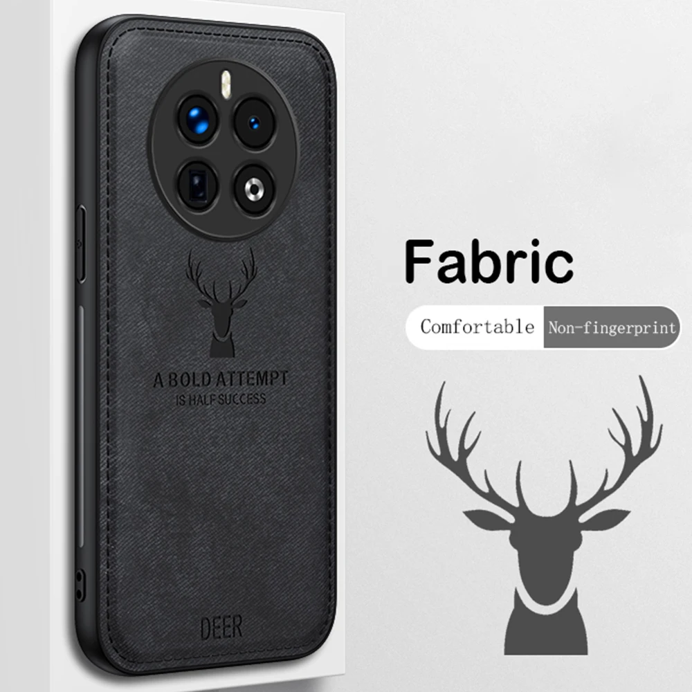 Тканевый чехол для Oppo Realme 12 Pro + Plus матовый Силиконовый с оленем полной защиты