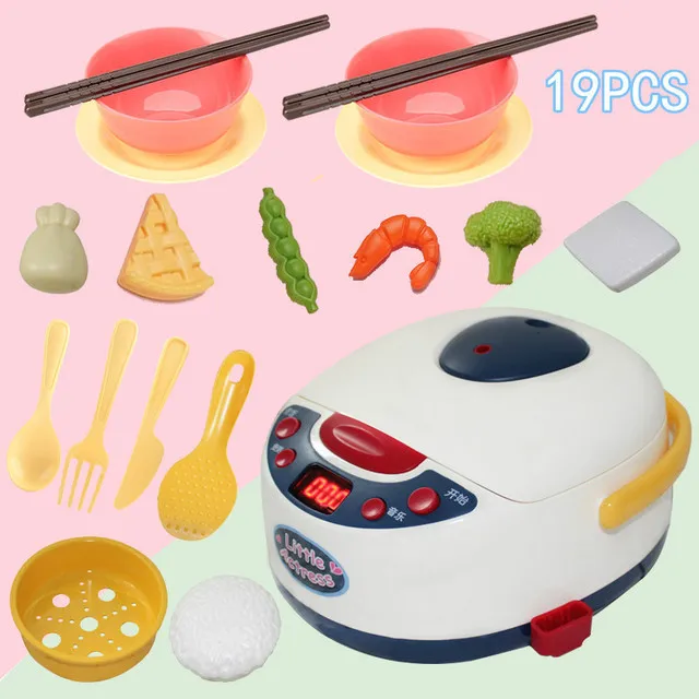 

Intelligent Spray Rice Cooker Toy Music Voice Countdown Smoking Cooking Pot Kitchen Set Cooking All Over The House Pretend Toys