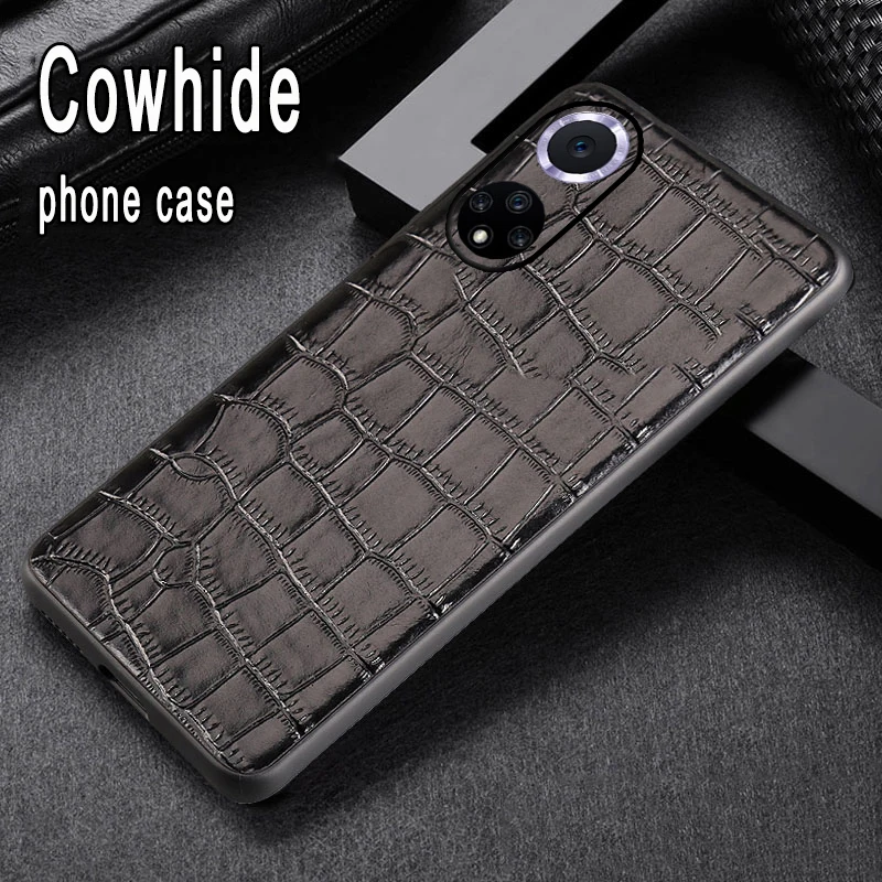 

Leather Cowhide phone Case For huawei nova 10 9 8 7 6 pro 8 7 SE All-inclusive lens Phone Case Crocodile skin Back Cover case