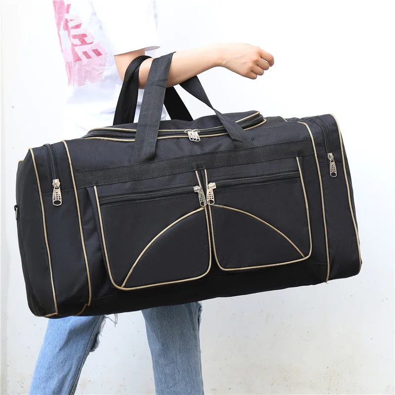 80L Men's Waterproof Luggage Gym Bag Nylon Travel Training Fitness Bags Women Outdoor Large Shoulder Duffle Sports Handbag XA53D