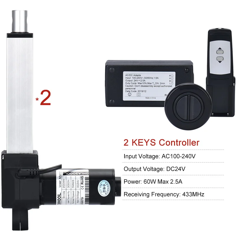 450 мм ход линейный привод Электрический подъемный двигатель постоянного тока 12 В