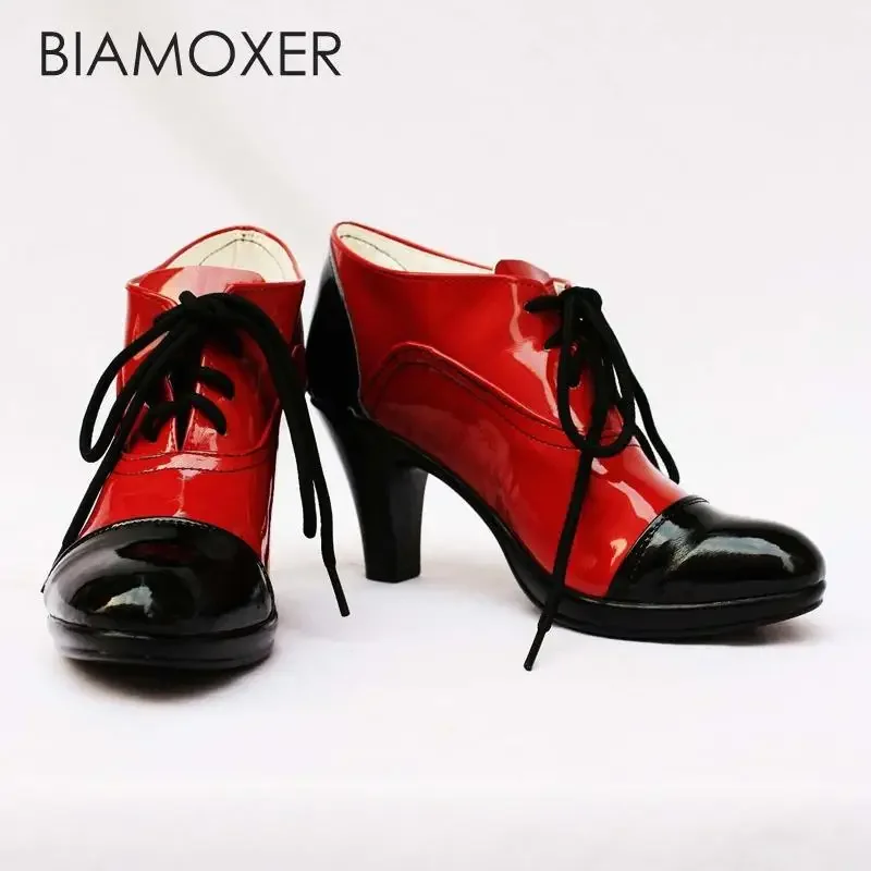 Ботинки Biamoxer для косплея черный Батлер Грелл скафф пользовательские ботинки