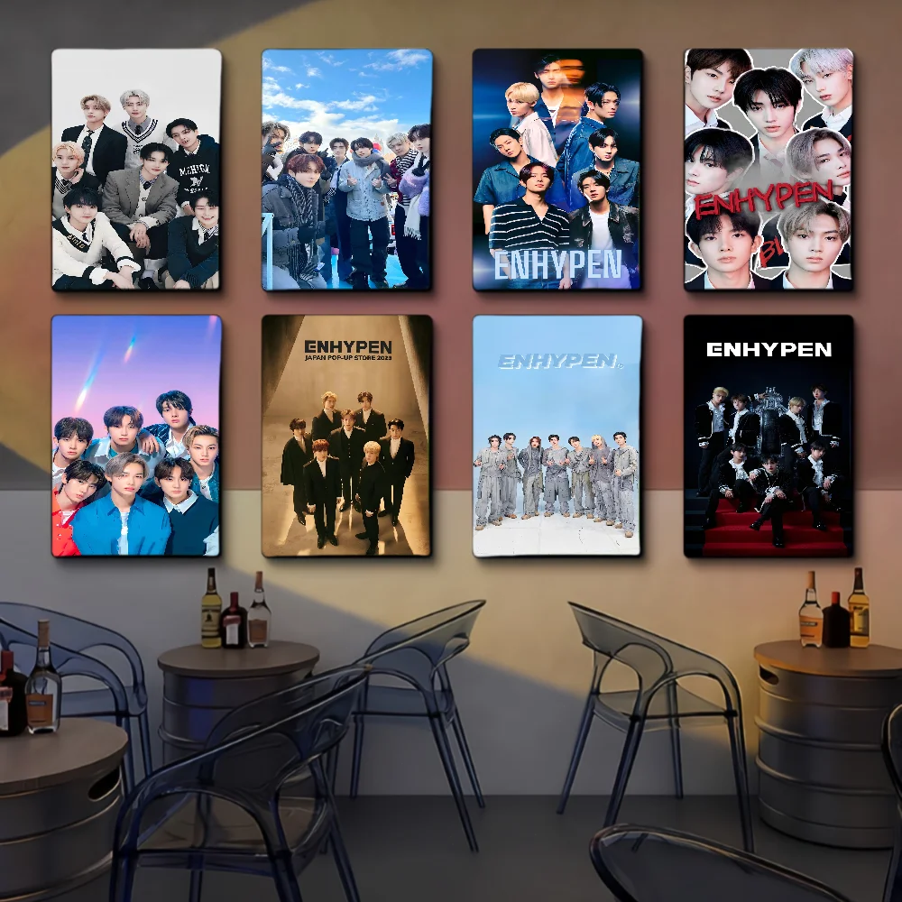 E-ENHYPEN DIY липкий постер белая бумага принты плакаты произведения искусства