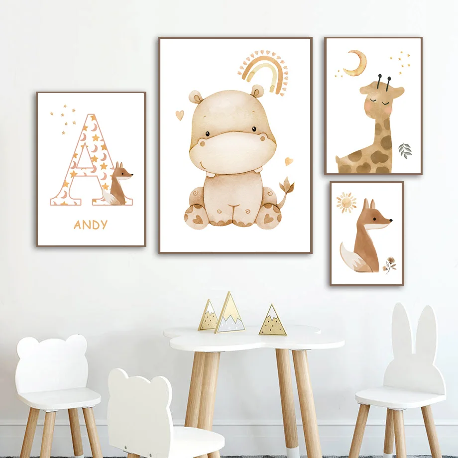 

Rainbow Sun Boho Deer Owl Bear Fox Koala Woodland Art Canvas Painting Posters And Prints Wall Pictures Nursery Kids Room Decor