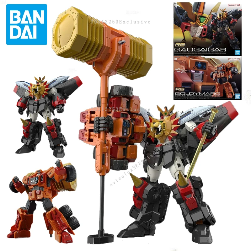 

In Stock Bandai RG The King of Braves GaoGaiGar Shishiou Gai Deformation and Fusion Assemble Action Figures Toy Gift Collection