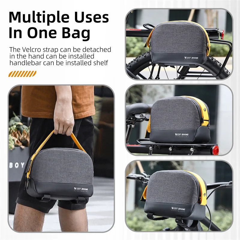 WEST BIKING портативная Передняя сумка для велосипеда 4 л вместительная на руль