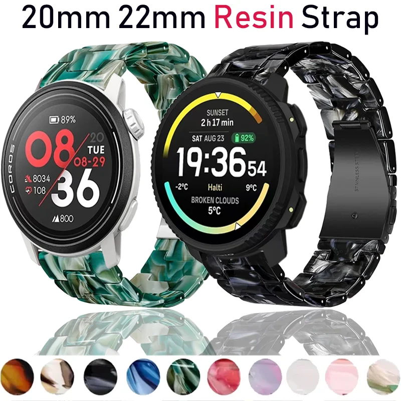 Фото Ремешок из смолы 20/22 мм для часов Suunto Vertical 2/Race 2-S/Run/Ocean/CMF, браслет 3-2 Pro для COROS PACE 4-3-Pro/APEX 4 42 мм. №1
