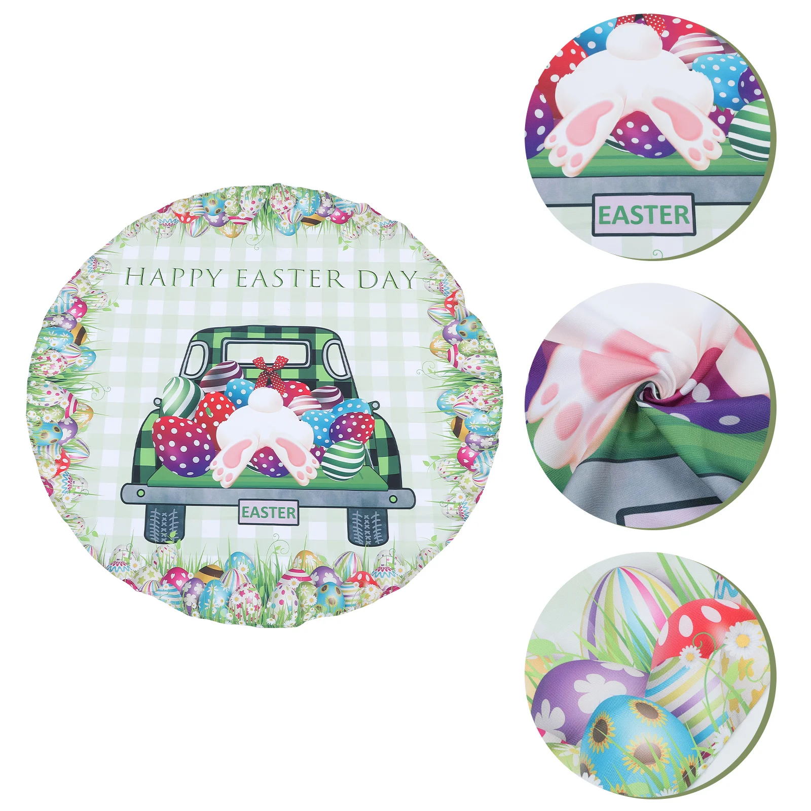 

Скатерть для стола в пасхальном стиле, круглая Водонепроницаемая скатерть для столовой, праздничный коврик, подстилка для кухни с кроликом,...