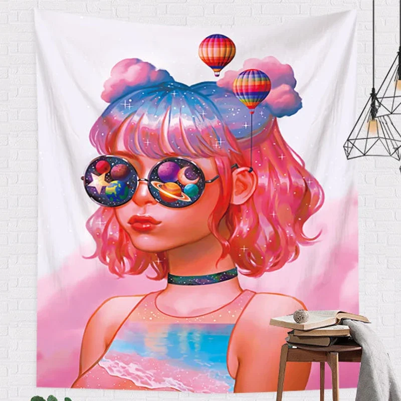 Ashou Настенный декор гобелен кавайный украшение для комнаты девочки настенный