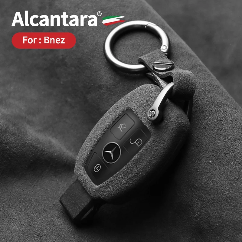 

Alcantara Car Remote Key Case Cover For Mercedes Benz AMG W203 W204 W205 W211 W212 W176 CLA A C E Class Auto Accessories