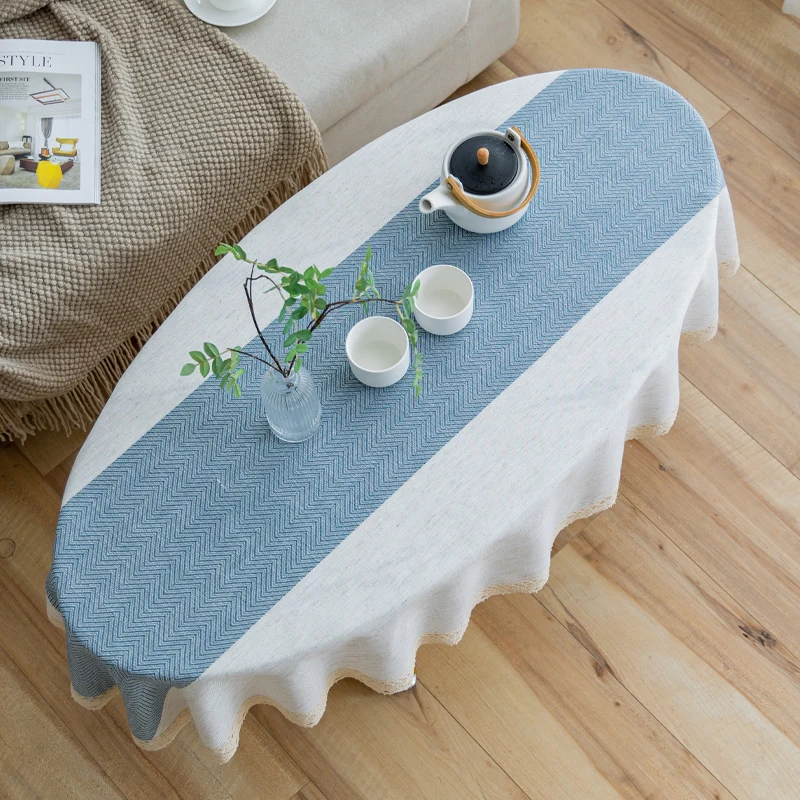 

2022 New Tea Table Cloth Cover Duck Egg Oval Table Tea Table Cloth