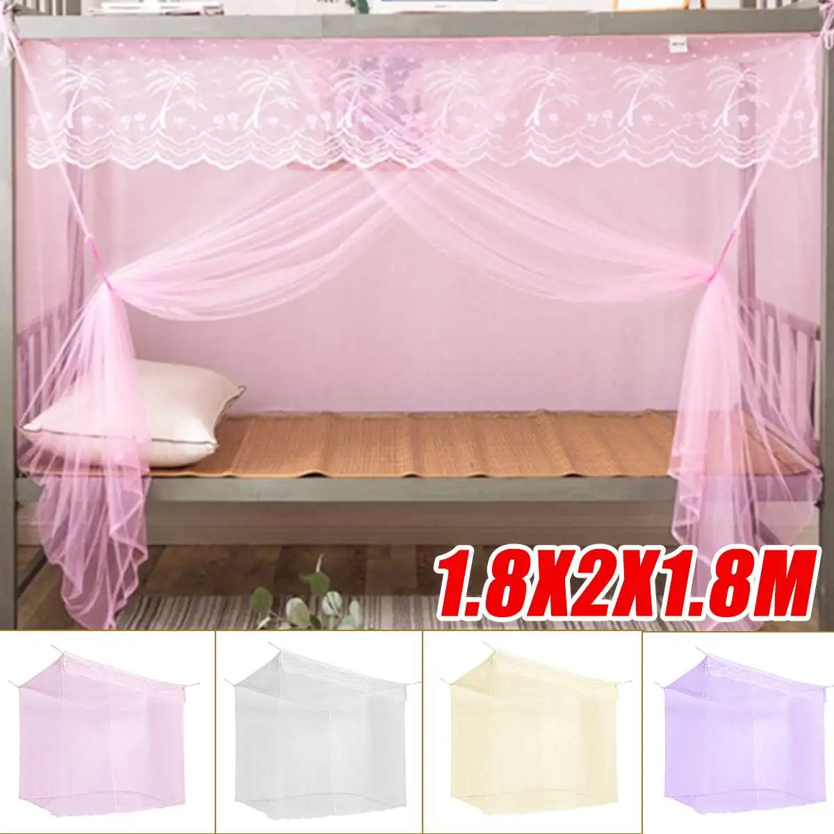 

Camping Net White Mesh Portable Square Foldable Mosquito Control Mosquito Net Lightweight Outdoor Camping Tent Sleeping Summer