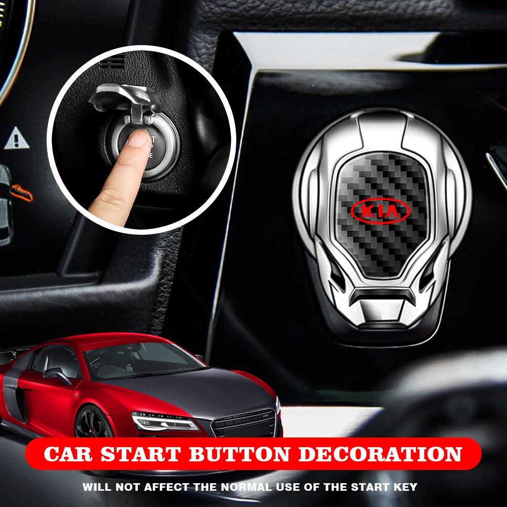 

Car Logo Engine Start Button Cover Stop Switch Protection Accessories For KIA Ceed Rio Sportage R K4 K5 K6 Ceed Sorento Cerato