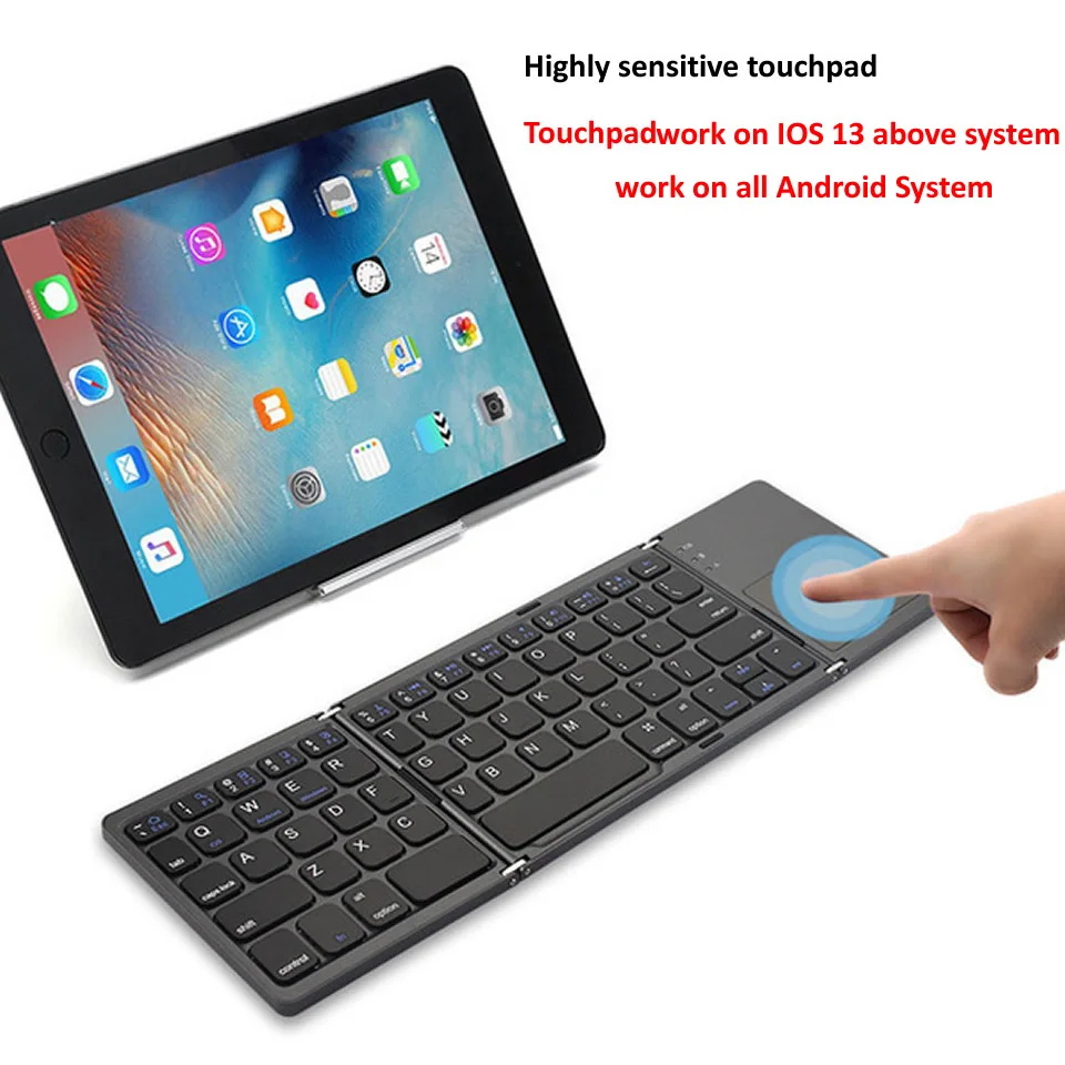 Bluetooth клавиатура для планшета android. Клавиатура для ipad mini 6 с тачпадом. foldable bluetooth keyboard with touchpad. складная блютуз клавиатура для планшета. складная беспроводная клавиатура сяоми.