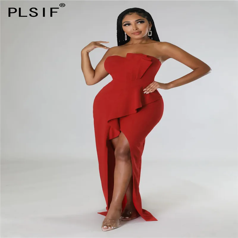 Женское платье без рукавов с высокой талией оборками и разрезом в британском