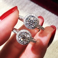 new brilliant wedding rings with aaa white cubic zirconia proposal engagement rings for women timeless style classic jewelry
