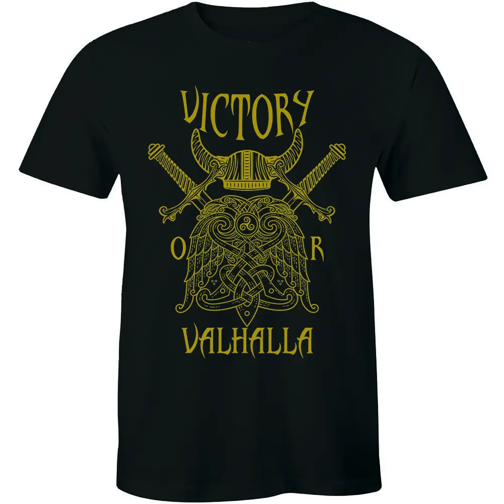 

Victory or Valhalla Vikings Heritage T-shirt Nordic Tradition Pride Ancestor FAM