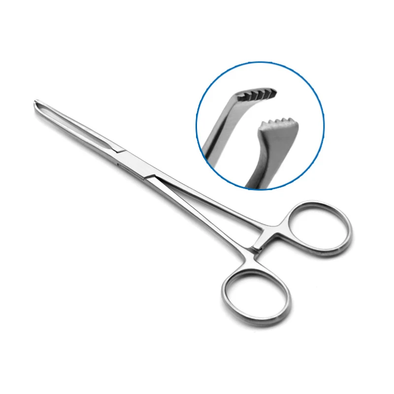 

High-quality tissue pliers genuine double deer stainless steel Alice pliers mouse-tooth pliers medical clamping soft tissue