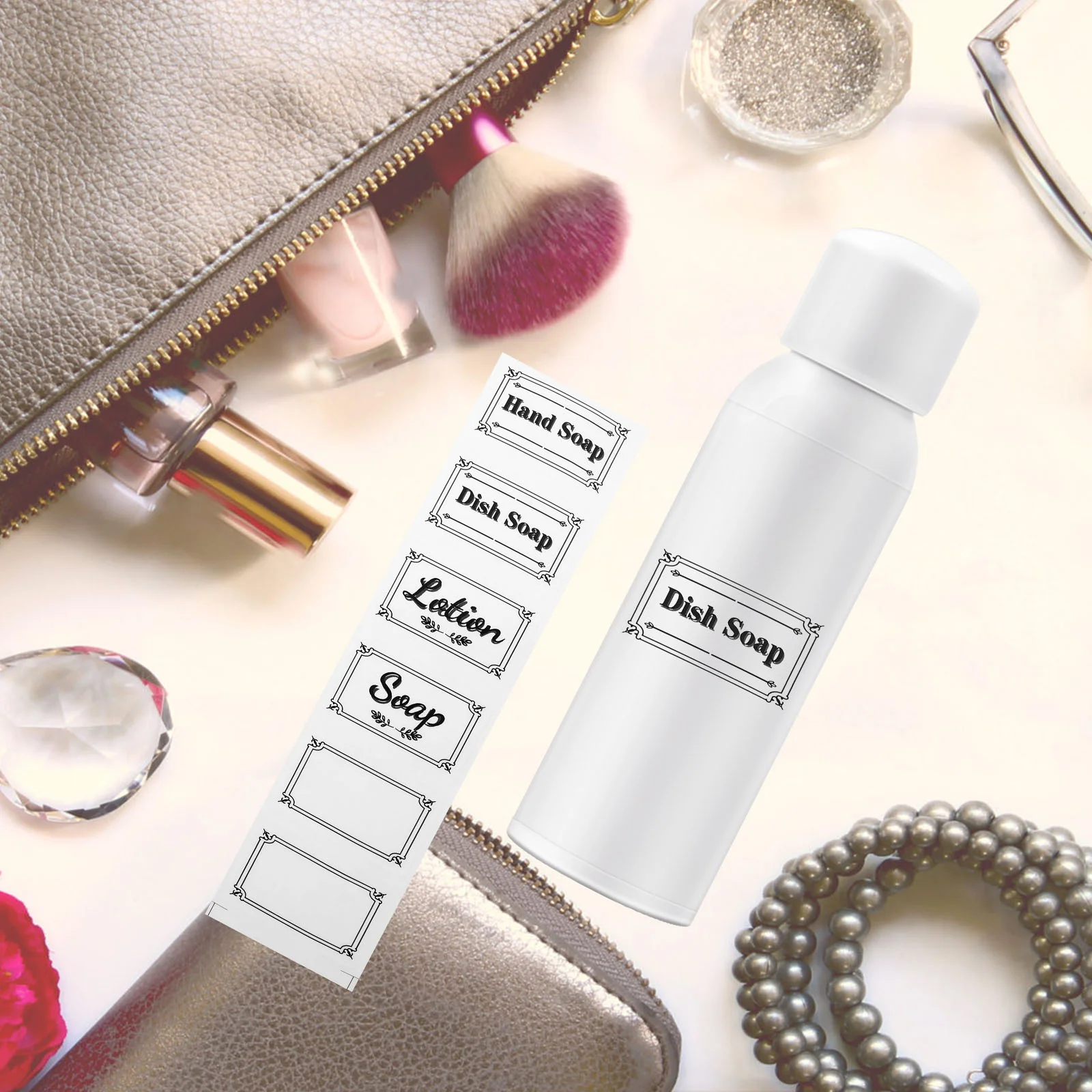 

6 Pcs Shampoo Label Waterproof Labels Soap Removable Stickers Bottle Self-adhesive