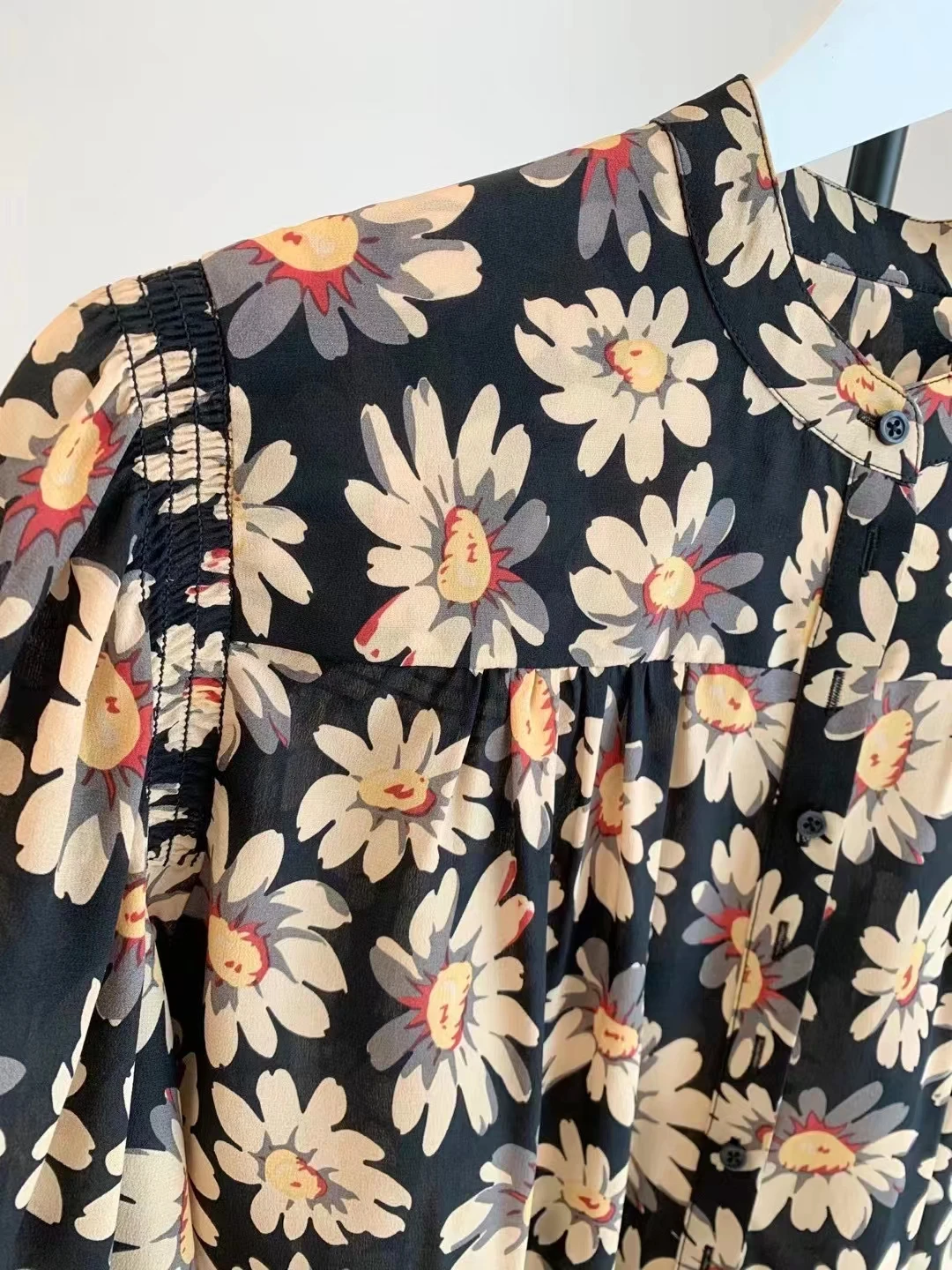 Рисунок 5 - Новинка 2023, шелковая рубашка с принтом подсолнуха