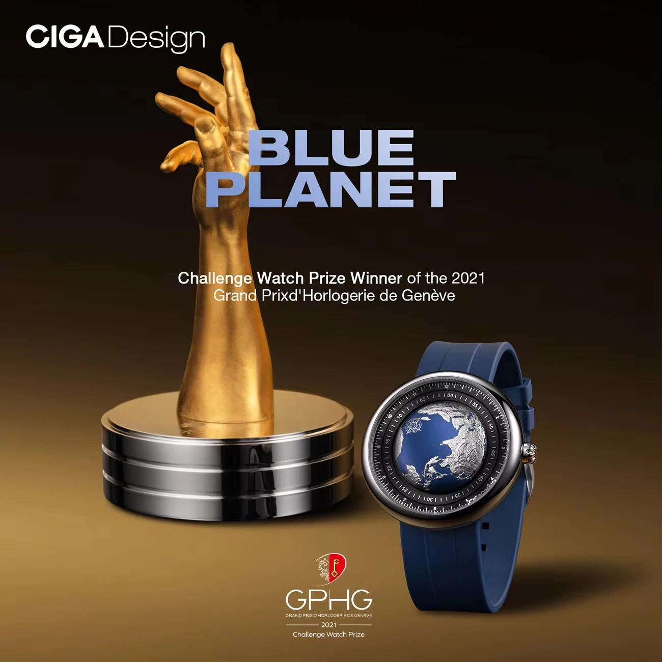 CIGA Design Blue Planet Часы с автоматическим механизмом для мужчин Роскошные механические