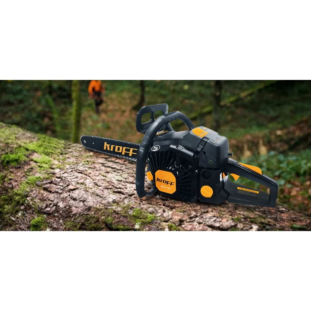 KROFF/Бензопила KROFF KGS-52/Пила цепная бензиновая КРОФФ/4800Вт 1.3мм 2800 об/мин 450мм шина/ -