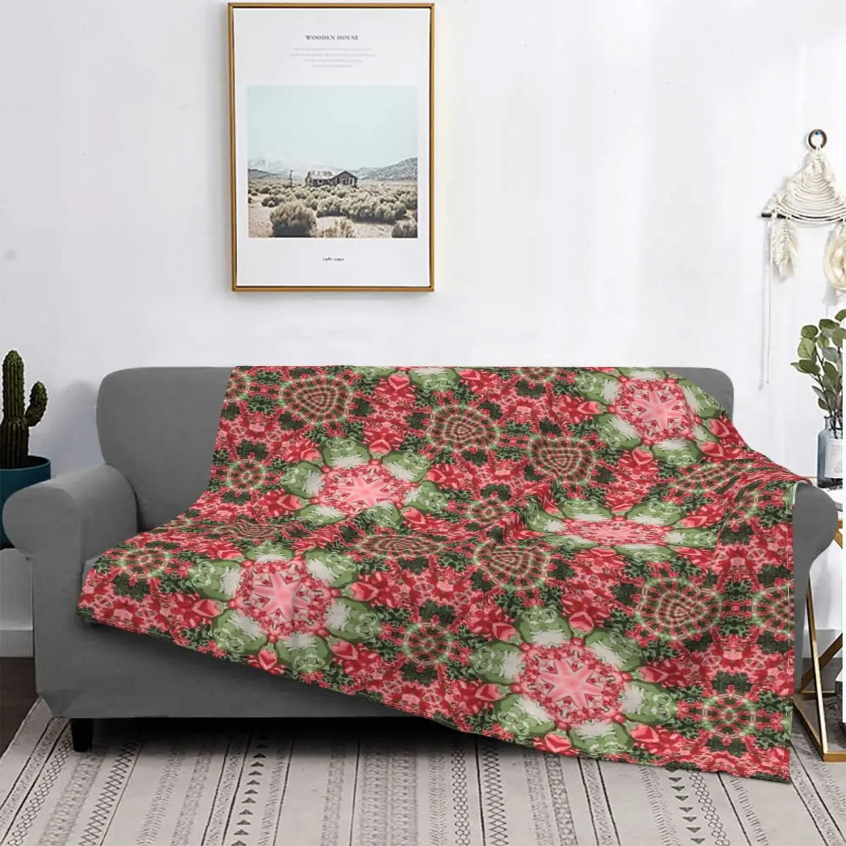 

Manta con estampado de flores en rodajas, edredones a cuadros para cama, manta de Picnic, manta para cama