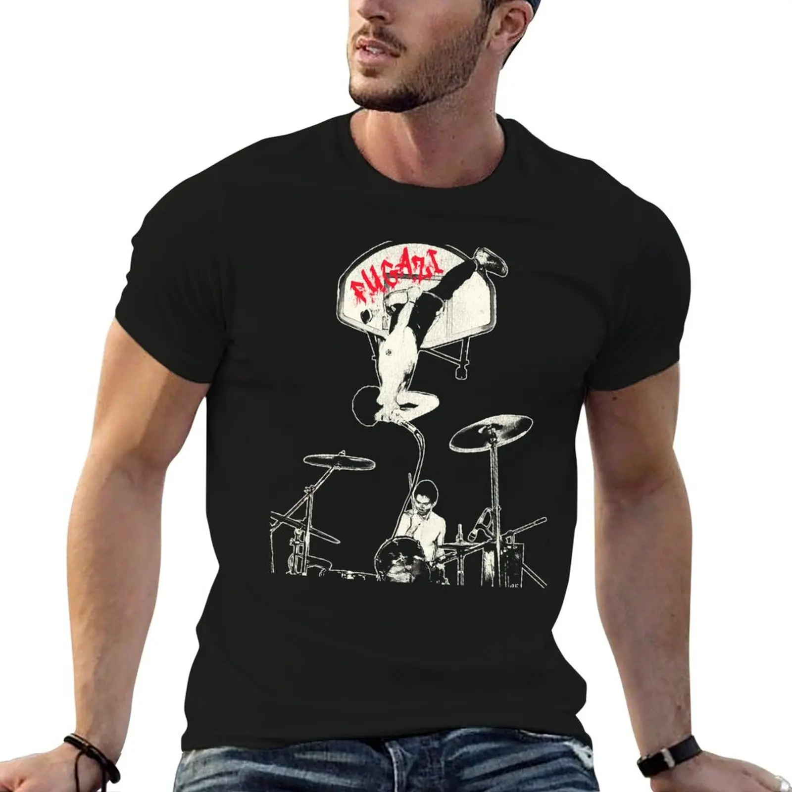 Фото Футболка Fugazi Hang Time, незаменимая футболка, футболки с аниме, футболка большого размера №1