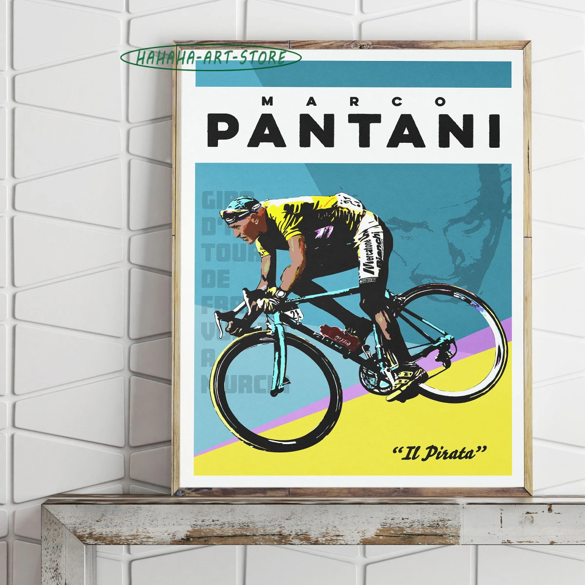 

Холст с печатью постера "Велосипедное искусство"