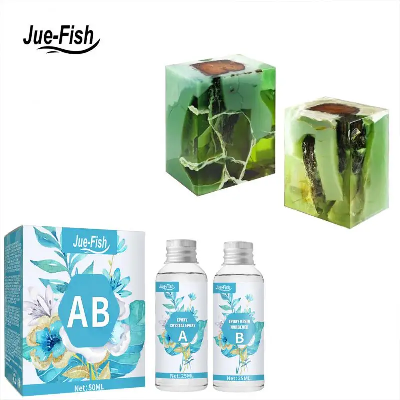 50 мл набор кристаллической эпоксидной смолы AB Клей Быстросохнущий бриллиантовый