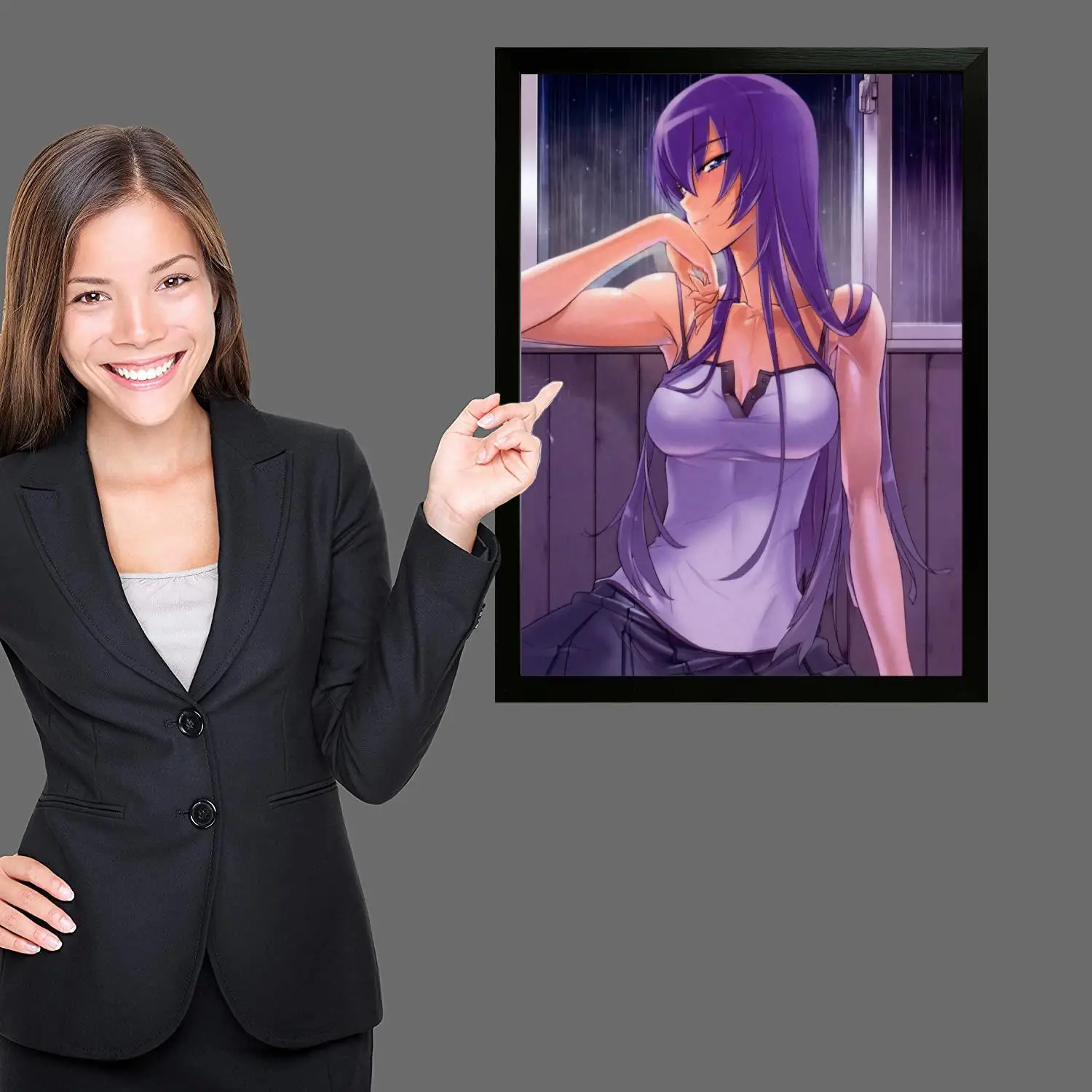 Саэко busujima аниме холст художественный постер настенная художественная картина с