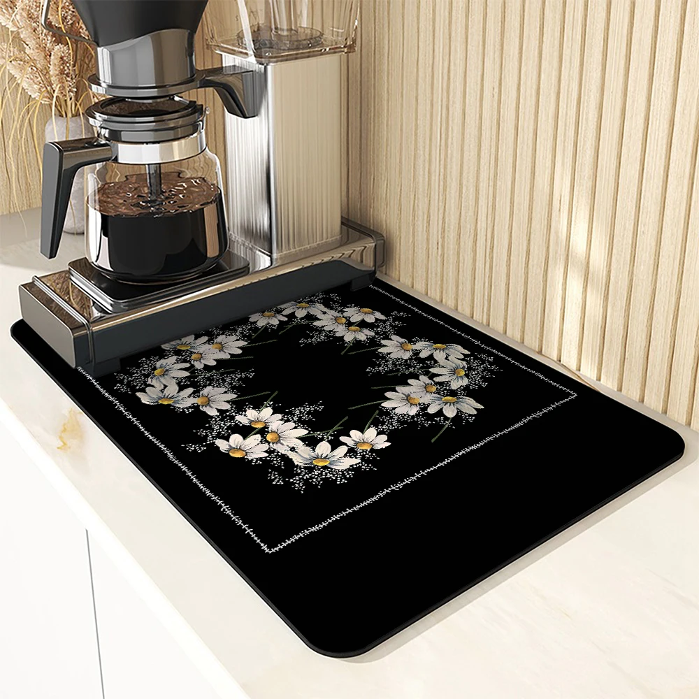 Абсорбент для кухни сушильный коврик ромашки в горошек Gypsophila аксессуары столов с