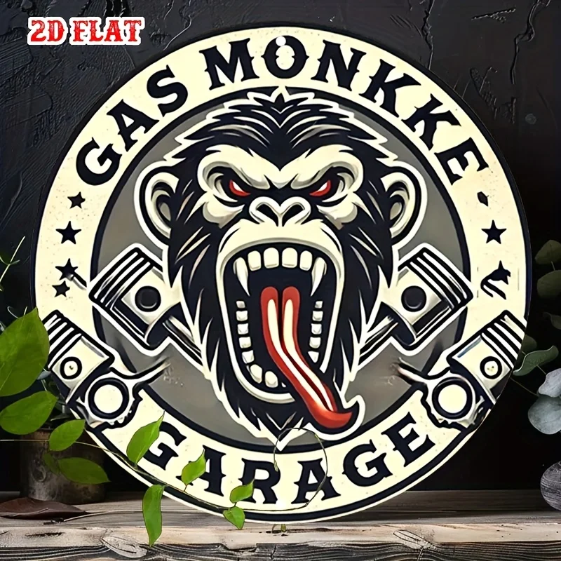 

Винтажная металлическая табличка "Злой Горилла" Gas Monkey Garage